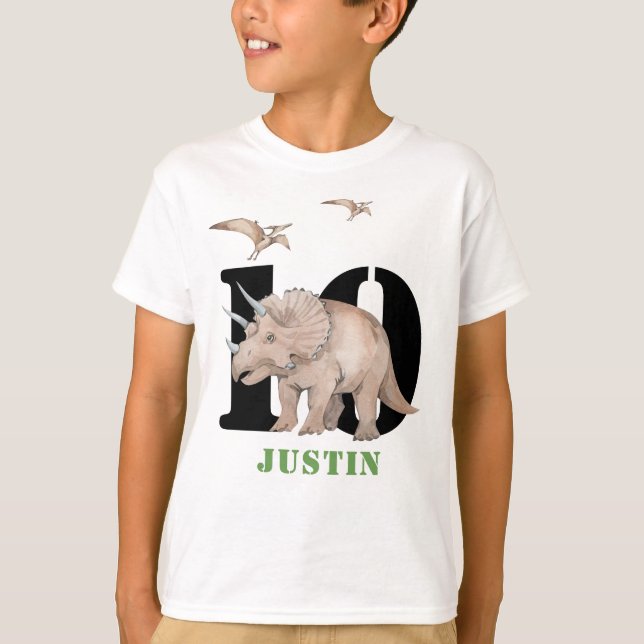 Dinosaur Triceratops T - Shirt (Vorderseite)