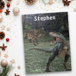 Dinosaur Tyrannosaurus T-rex Personalisiert für Ki<br><div class="desc">Dieses Design kann personalisiert werden, indem Sie die Option Anpassen auswählen, um Text hinzuzufügen oder andere Änderungen vorzunehmen. Wenn dieses Produkt die Möglichkeit hat, das Design auf einen anderen Gegenstand zu übertragen, stellen Sie bitte sicher, dass das Design bei Bedarf angepasst wird. Kontaktieren Sie mich unter colorflowcreations@gmail.com , wenn Sie...</div>
