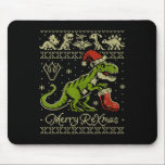 Dinosaur Ugly Christmas Sweater - Funny Christmas  Mousepad<br><div class="desc">Dinosaur Ugly Christmas Sweater - Funny Christmas</div>