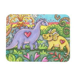 DINOSAUR VALENTINE MAGNET PRÉHISTORIQUE