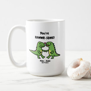 Dinosaur Valentines Kaffeetasse