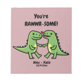 Dinosaur Valentines Notizblock
