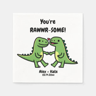 Dinosaur Valentines Serviette