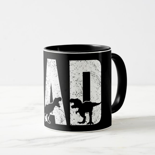 Dinosaur VATER Black Tasse (VorderseiteRechts)