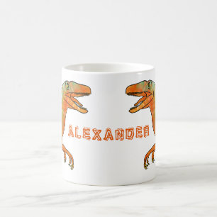 Dinosaur velociraptor Personalisiert Kaffeetasse