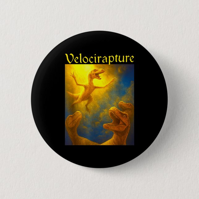 Dinosaur Velocirapture  Button (Vorderseite)