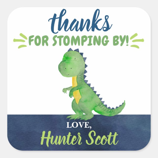 Dinosaur Vielen Dank für die Sticker (Vorderseite)
