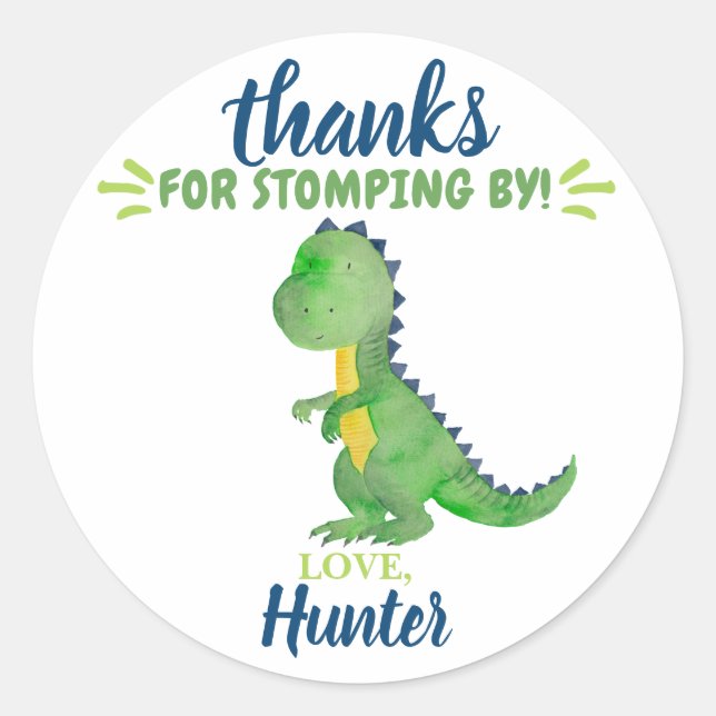 Dinosaur Vielen Dank für die Sticker (Vorderseite)
