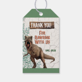 Dinosaur Vielen Dank Tags Geschenkanhänger