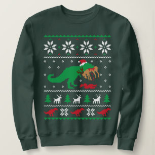 Dinosaur Vilain Sweat de Noël - Drôle Noël