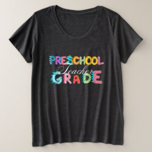Dinosaur Vorschule GRADE Team Lehrer Schule Große Größe T-Shirt