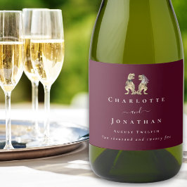 Dinosaur Wedding Burgundy & Cream Personalisiert