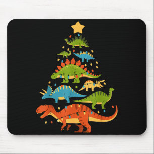 Dinosaur Weihnachtsbaum Dino Trex Dinosaur Liebhab Mousepad