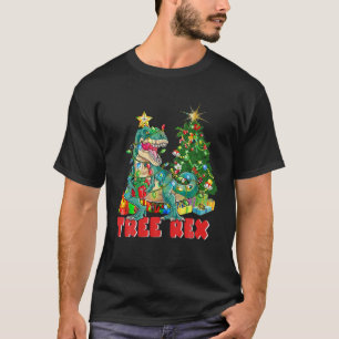 Dinosaur Weihnachtsbaum Rex Pajamas Men Boys Xmas T-Shirt