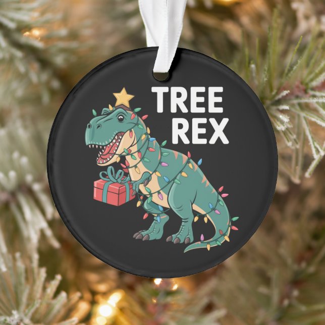 Dinosaur Weihnachtsbaum Rex Pajamas Xmas Lights Ornament (Baum)
