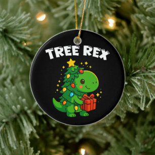 Dinosaur-Weihnachtsbaum T-Rex Süßer Dino Weihnacht Keramik Ornament