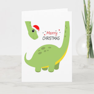 Dinosaur-Weihnachtsgeschenk für Kinder, Familiende Karte
