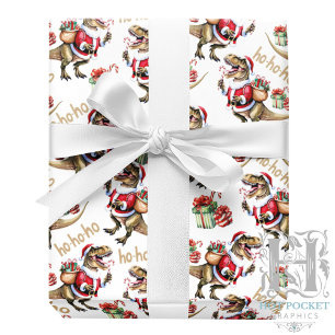 Dinosaur-Weihnachtsgeschenk-Verpackungspapier in W Geschenkpapier