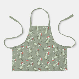 Dinosaur Weihnachtsjunge Weihnachtsmann Dino T-Rex Schürze