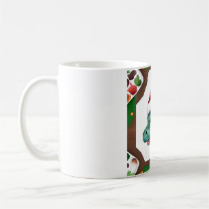 Dinosaur Weihnachtsmann Hut Kunst Kaffeetasse