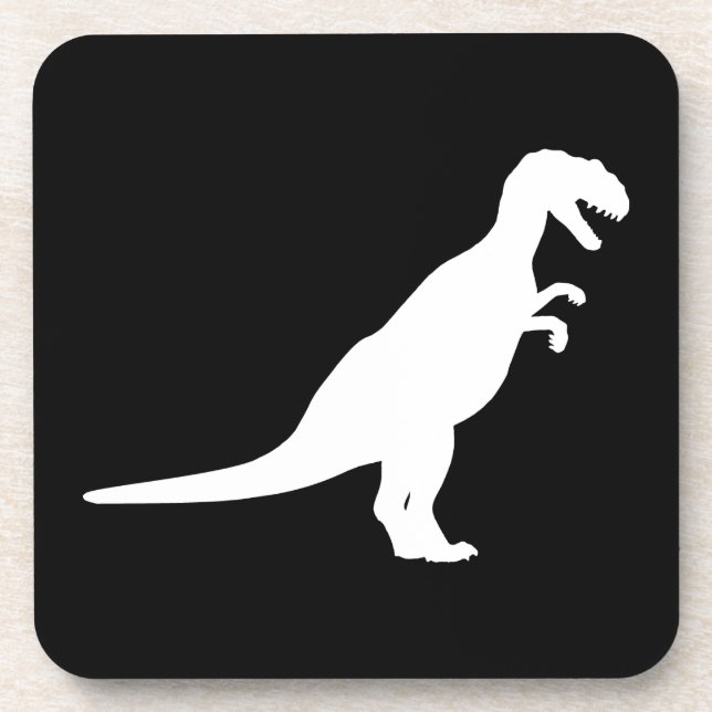 Dinosaur White Untersetzer (Vorderseite)