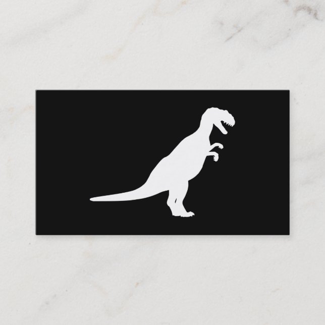 Dinosaur White Visitenkarte (Vorderseite)