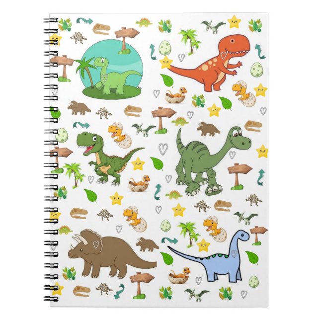 Dinosaur-Wildlife-Spiralblock  Notizblock (Vorderseite)