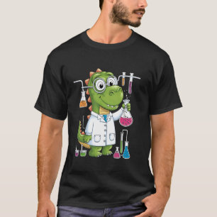 Dinosaur Wissenschaftler Labor Experimente Kinder T-Shirt