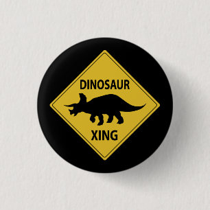 Dinosaur Xing Button