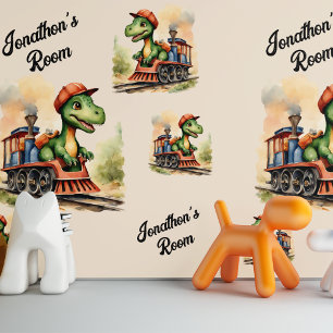 Dinosaur-Zug Jungen-Schlafzimmer Tapete