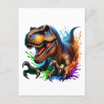 Dinosaure à grains ronds, Carte T-Rex Dino amusant