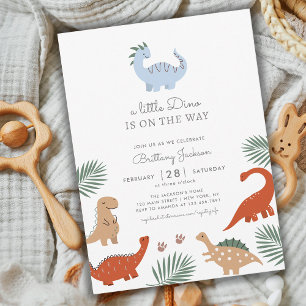 Dinosaure Baby shower tropical Invitation