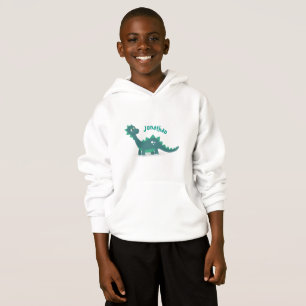 Dinosaure bleu qui appelle le sweat - shirt à cap