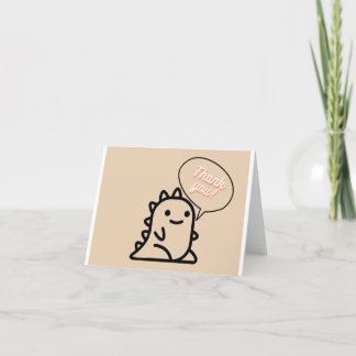 Dinosaure carte de remerciements