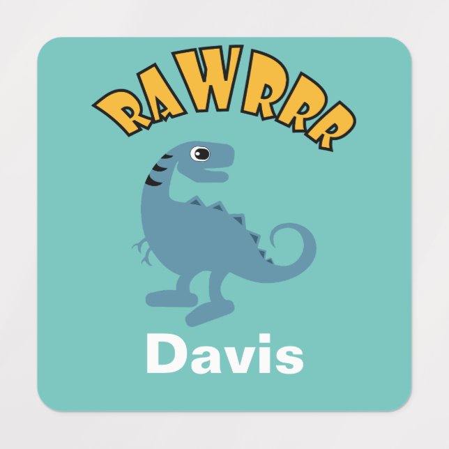 Dinosaure de bébé design - Étiquette de vêtements  (Design 1)