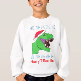 Dinosaure de fête de Noël de "joyeux Rex-MAS de T"