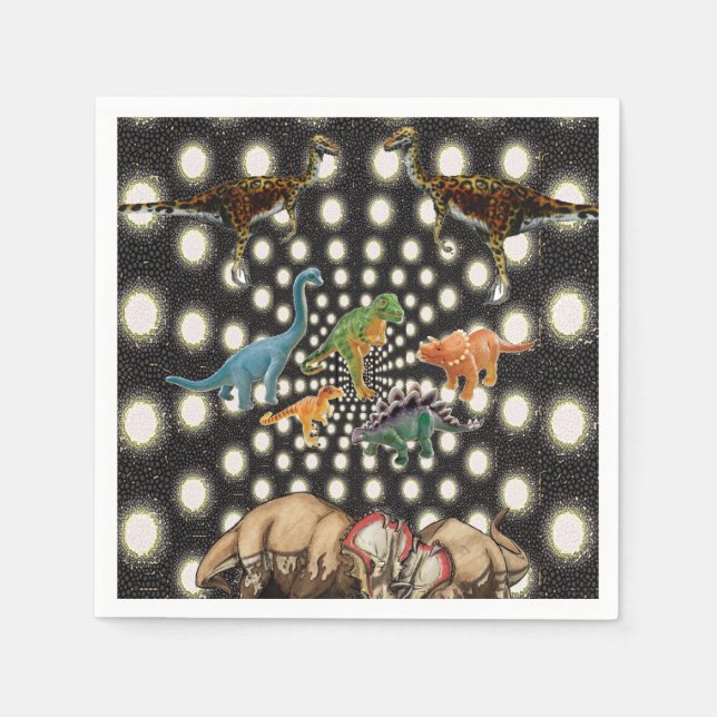 Dinosaure de serviettes en papier (Devant)