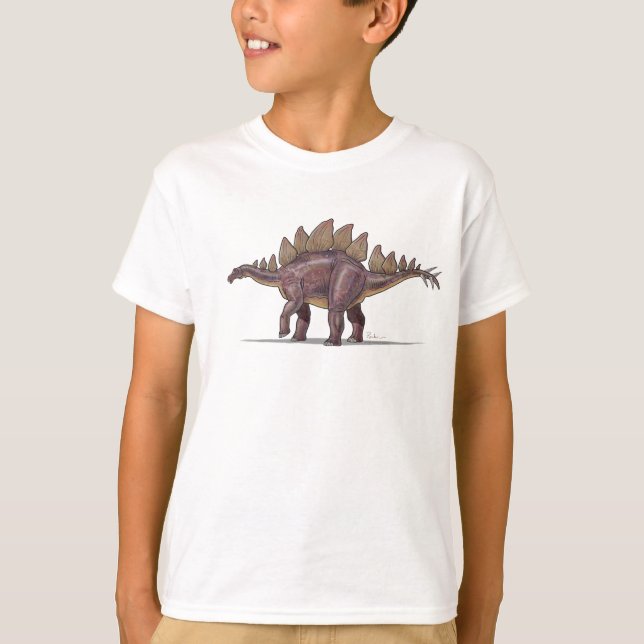Dinosaure de Stegosaurus de T-shirt d'enfants (Devant)