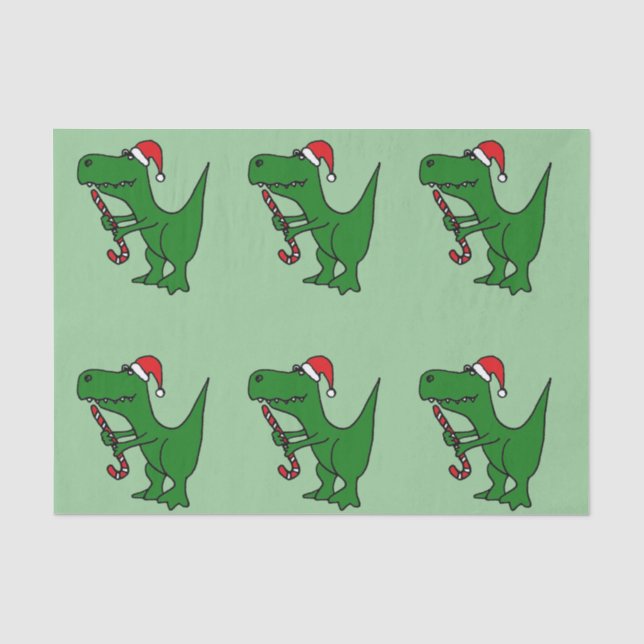 Dinosaure drôle de T-Rext en papier de soie de (Recto)