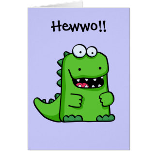 Dinosaure heureux vert mignon