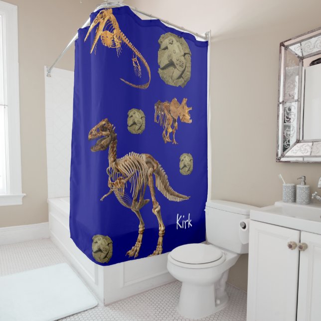 Dinosaure rideau de douche (En situation)