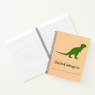 Dinosaure vert Carnet personnalisé Tyrannosaurus