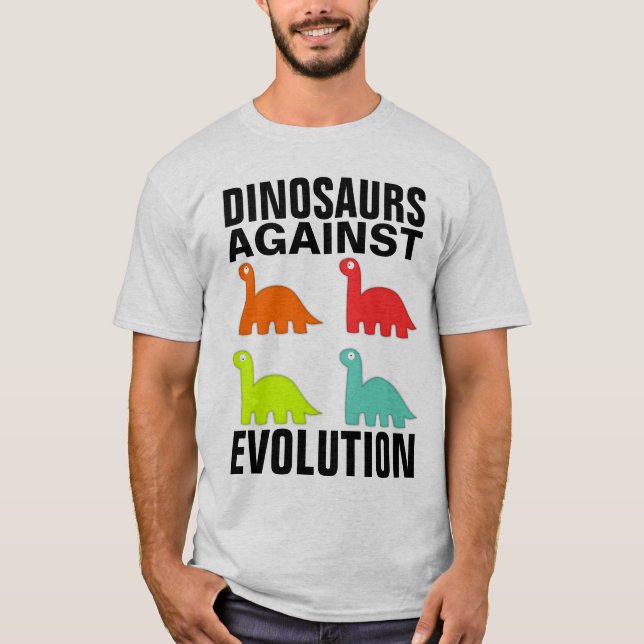 DINOSAUREN GEGEN T - Shirt DER EVOLUTION (Vorderseite)