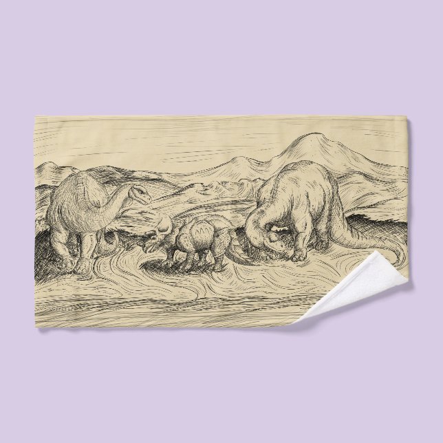 Dinosaures classiques (Serviette à main)