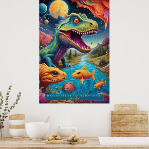 Dinosaures dans l'espace : Posters de collection d