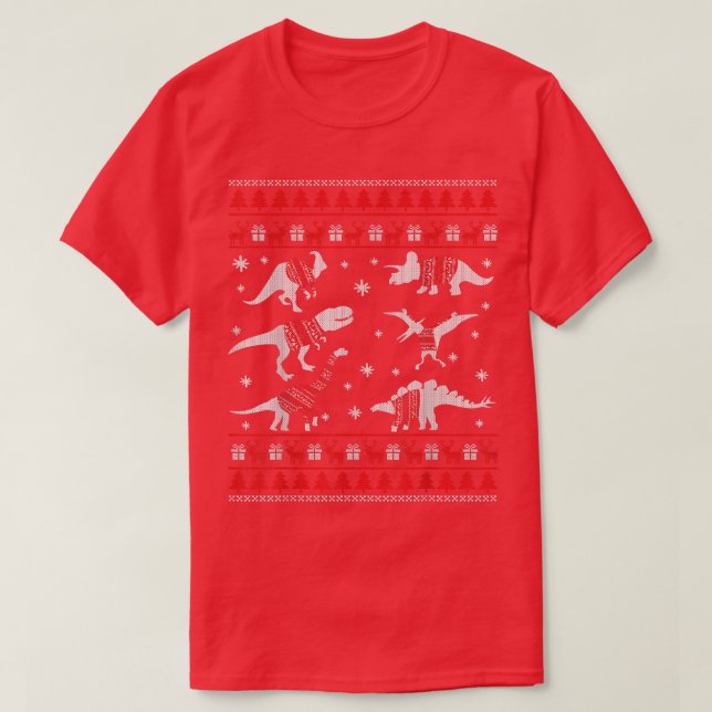 Dinosaures de Noël moche Sweat de Noël T (Design devant)