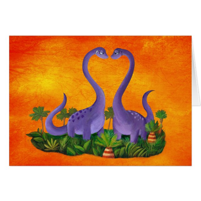 Dinosaures mignons et romantiques (Devant horizontal)