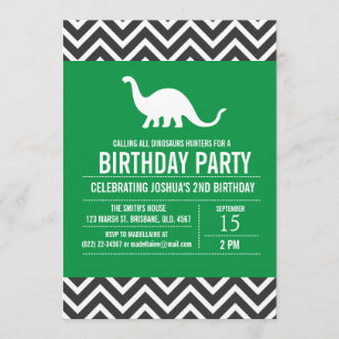 Dinosaures personnalisés Invitation à la fête d'an
