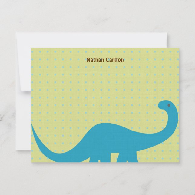 Dinosaures Plat Remerciements Cartes (Devant)
