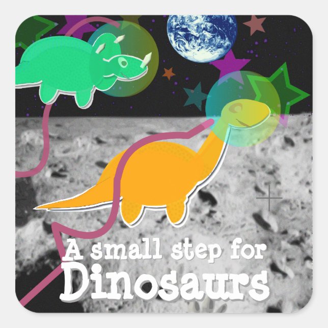 Dinosaures sur les Stickers Lune (Devant)